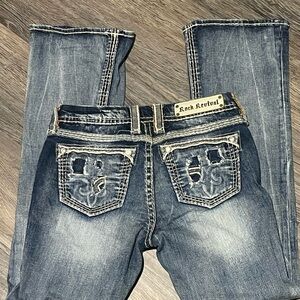 Rock Revival | Stacey Bootcut Jeans Distressed Grunge Y2K Size 28